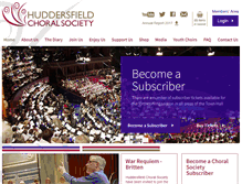 Tablet Screenshot of huddersfieldchoral.com